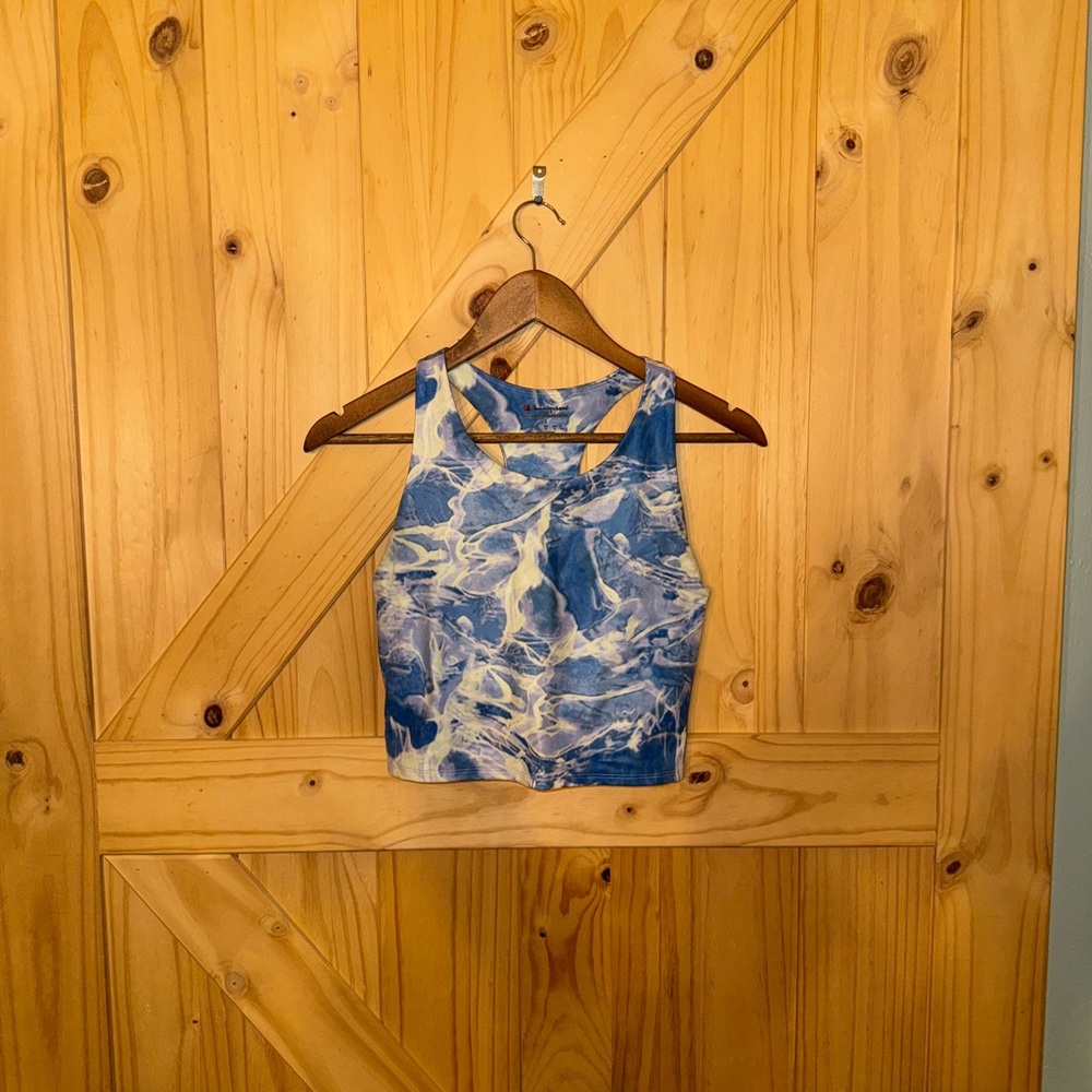 Champion Blue and White Athletic Tank